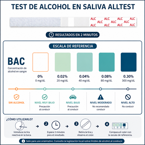 10 Test de Alcohol en Saliva Alltest